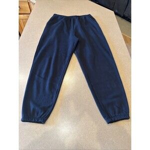 Nuuds Jogger Sweatpants Fleece Cozy Soft Black High Rise Women’s Large Lounge